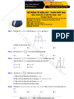 Đề trúng tủ giữa học kì 1 môn Toán lớp 12