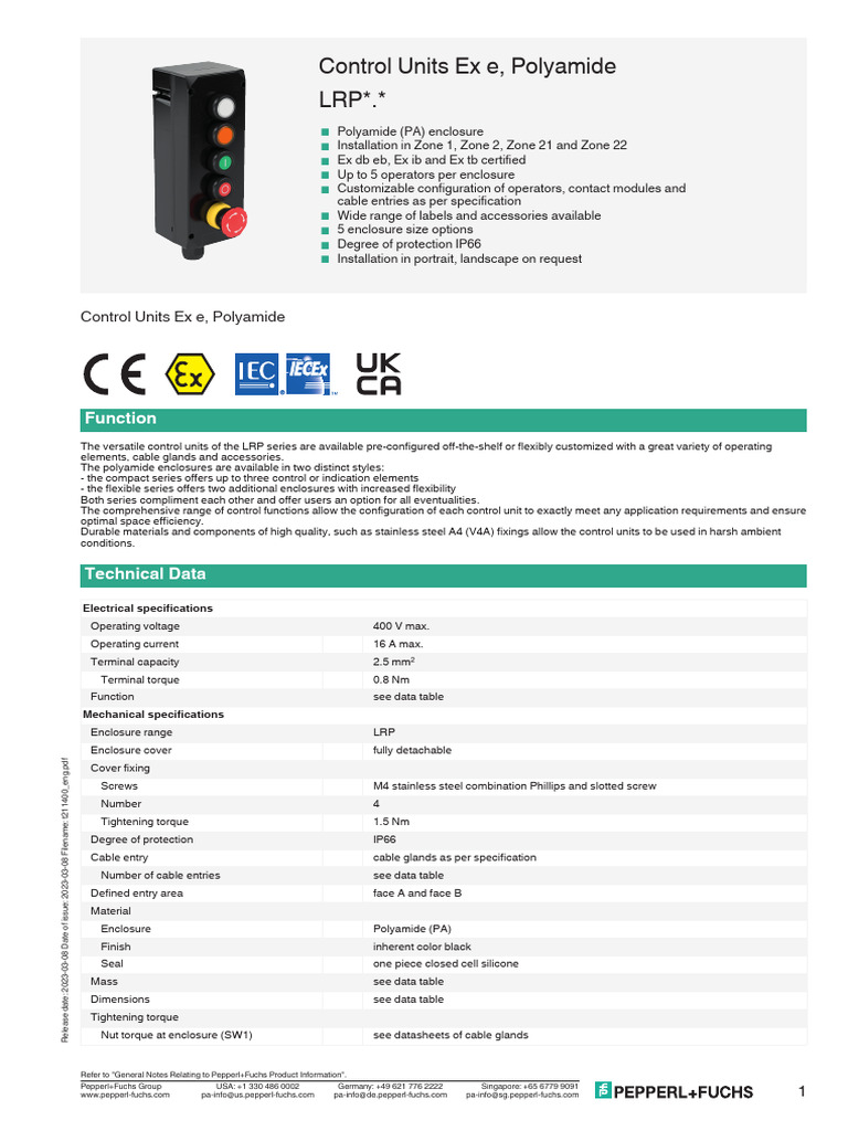 Bulk Order for Pepperl+Fuchs Control Units | PDF | Electrical ...