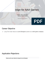 Level Design For AAA Games Independent Study Fall 2018