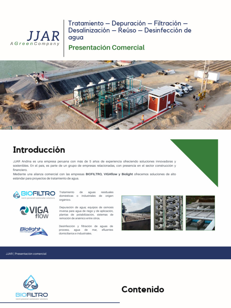 JJAR Presentacion Comercial 2023 - Compressed | PDF | Ósmosis | Agua