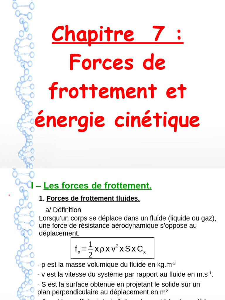 Forces de frottement dans les fluides PDF Friction Aérodynamique — free download
