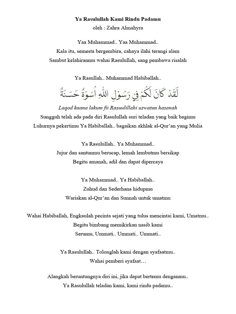 Puisi Cinta untuk Rasulullah | PDF | Agama & Spiritualitas | Puisi