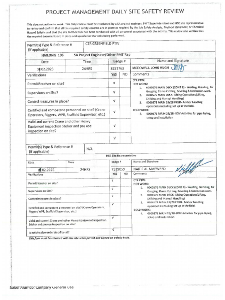 Daily Safety Review Report19.02.24 | PDF