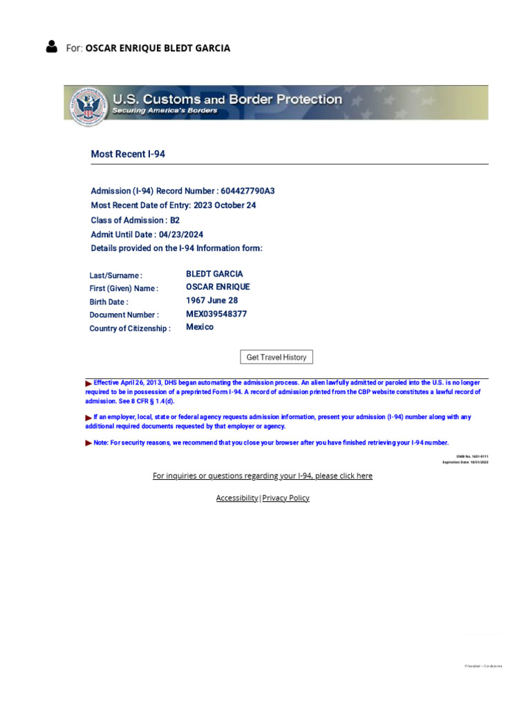 I94 - Official Website PDF | PDF