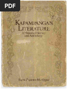 Kapampa Ngan Literature Historical Survey and Anthology Edna Zapanta Manlapaz 1981