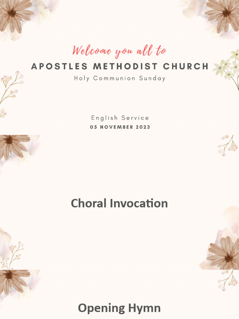 Choral Invocation and Worship Service | PDF | Jesus | God The Father