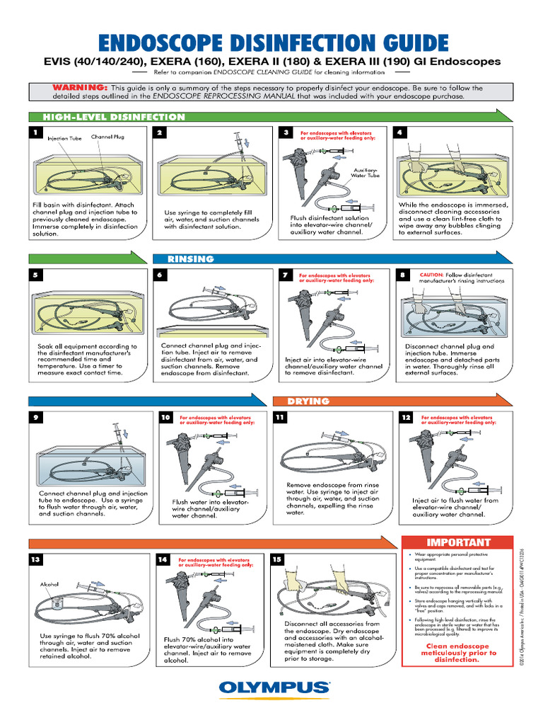 GI Endoscope High Level Disinfection Guide Poster 1 1 PDF Equipment