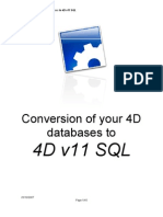 Conversion 4D To SQLv11