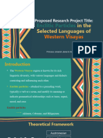 Enclictic Particles in The Selected Languages of Western Visayas