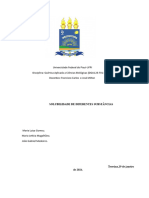 Solubilidade de Diferentes Substância