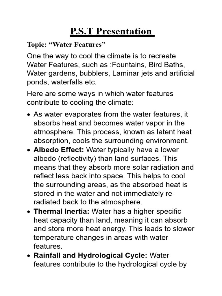 Water features pdf