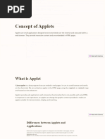 Concepts of Applets