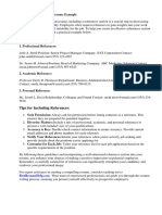 References Format For Resume Example