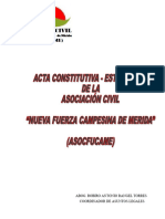 Acta Constitutiva y Estatutos - Nueva Fuerza Campesina de Merida