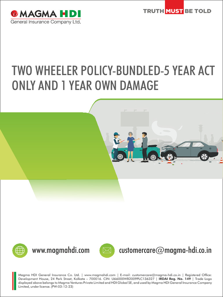 Two Wheeler Insurance Policy Overview | PDF | Indemnity | Insurance