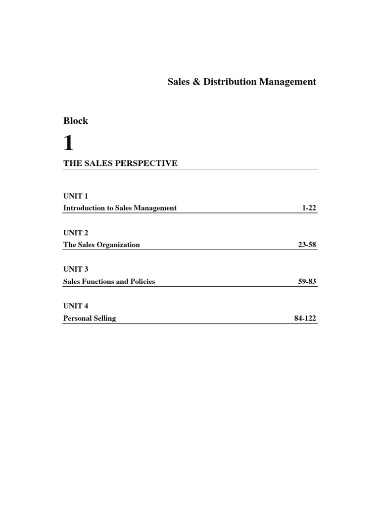 Sales & Distribution Management Guide | PDF | Sales | Marketing