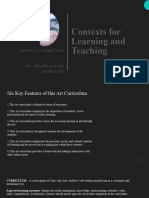 Contexts For Learning and Teaching
