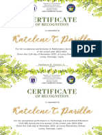 Q1 - Certificate of Recognition