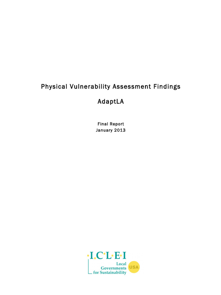 AdaptLA Physical Vulnerability Assessment FINAL 05-03-13 | PDF ...