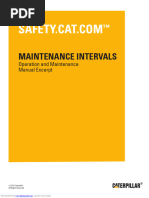 Maintenance Intervals: Operation and Maintenance Manual Excerpt