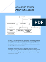 Travel Agency and Its Organizational Chart