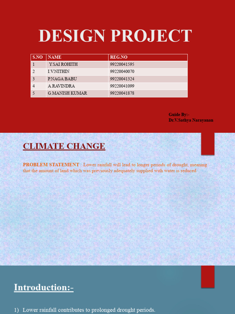 Design Project (1) Updated01012 | PDF | Drought | Water Scarcity