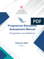 Programme Standards Assessment Manual v1