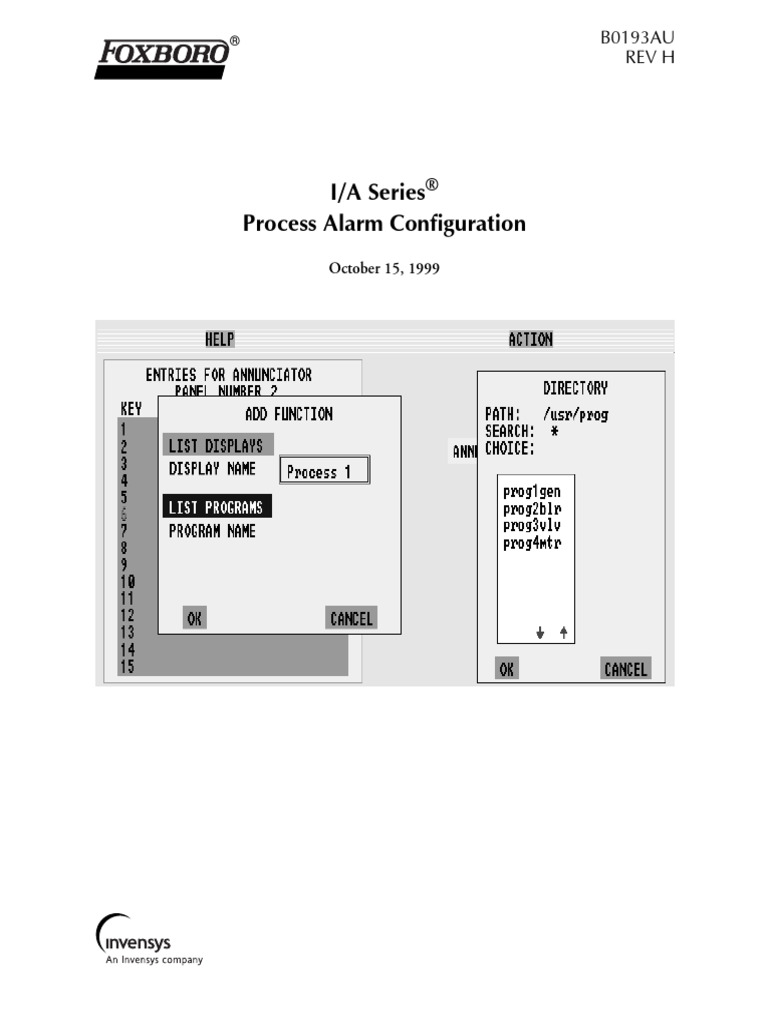 B0193au - H Process Alarm Configuration | PDF | Computer Keyboard ...