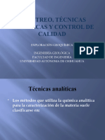 Técnicas Analíticas, Muestreo y Control de Calidad