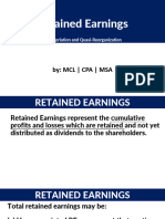 Retained Earnings - Appropriation and Quasi-Reorganization - 0