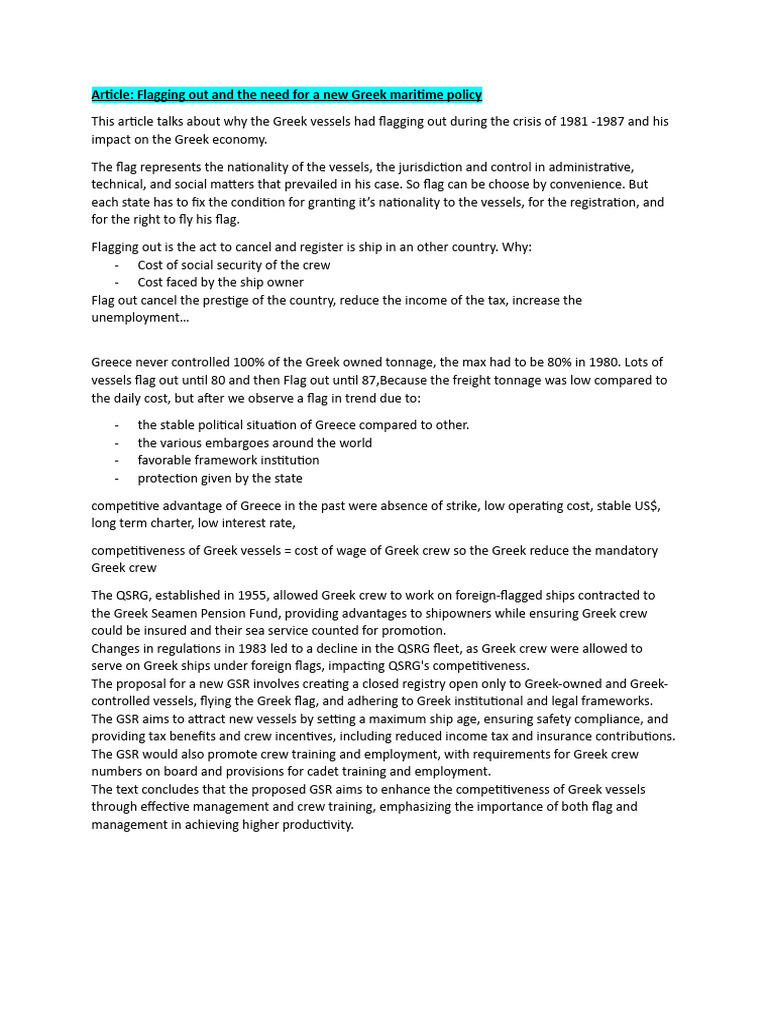 Articles International Shipping Management PDF Economies