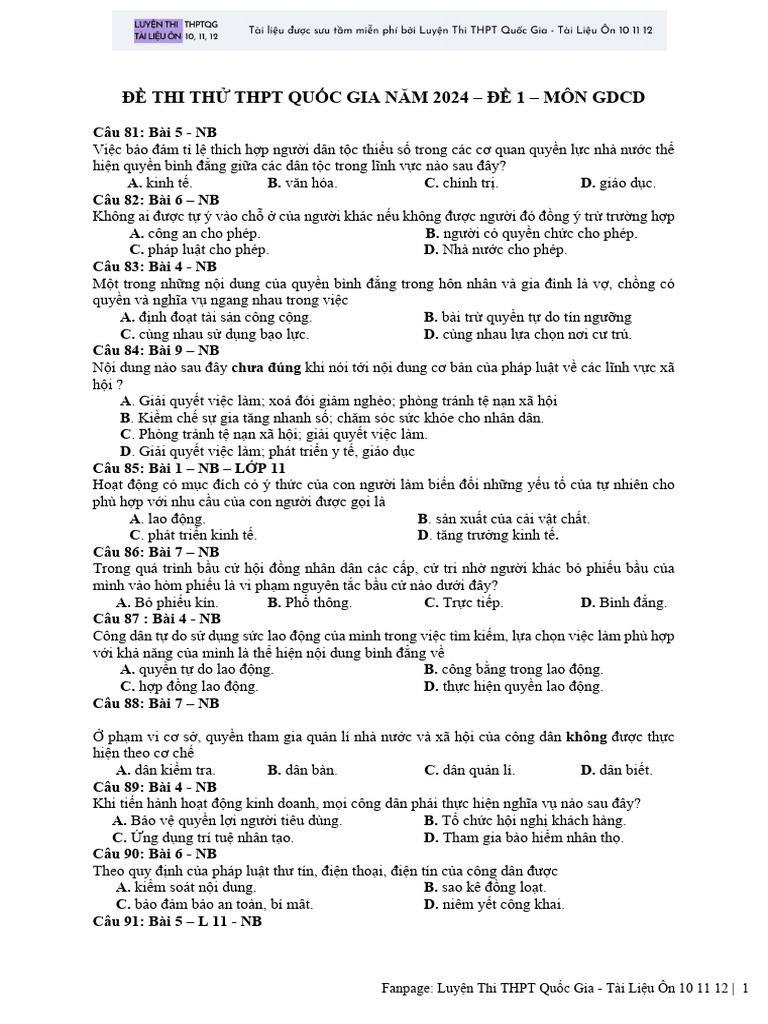 GDCD de 1 | PDF