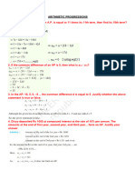 Class 10 Maths CH 5 Arithmetic Progressions