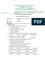 Asesmen Sumatif Akhir Semester 1 - Ipas