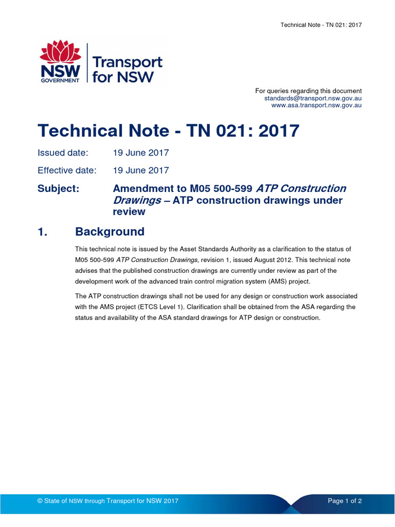 Technical Note - TN 021: 2017: 1. Background | PDF | Technology ...