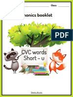 Phonics Booklet: CVC Words Short - U