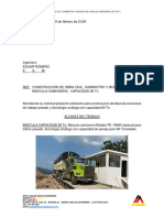 CONSTRUCCION OBRA CIVIL, SUMINISTRO Y MONTAJE DE BASCULA CAMIONERA CAP. 80 TN - ER - 2024-02-09