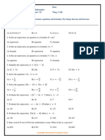 Expressions, Equations and Formulae, Percentage Increase and Decrease