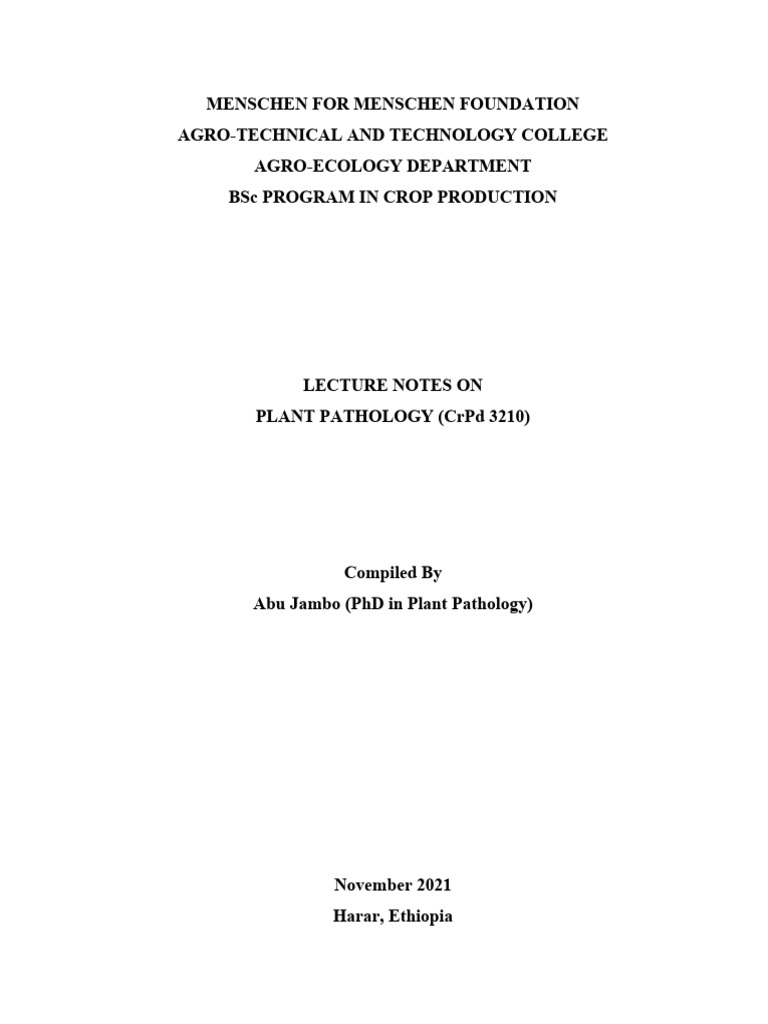 Understanding Plant Pathology Basics | PDF | Fungus | Plant Pathology