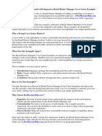 Retail District Manager Cover Letter Examples