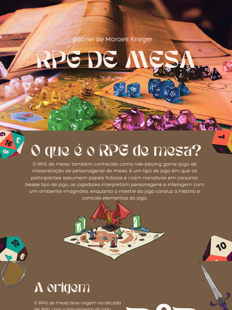 Apresentação Sobre RPG | PDF | Jogos de RPG | Dungeons & Dragons (jogo)