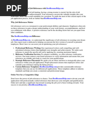 Job References Who to Use