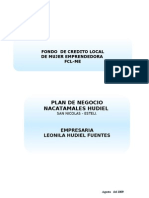 Plan de Negocio Modelo Nacatamales