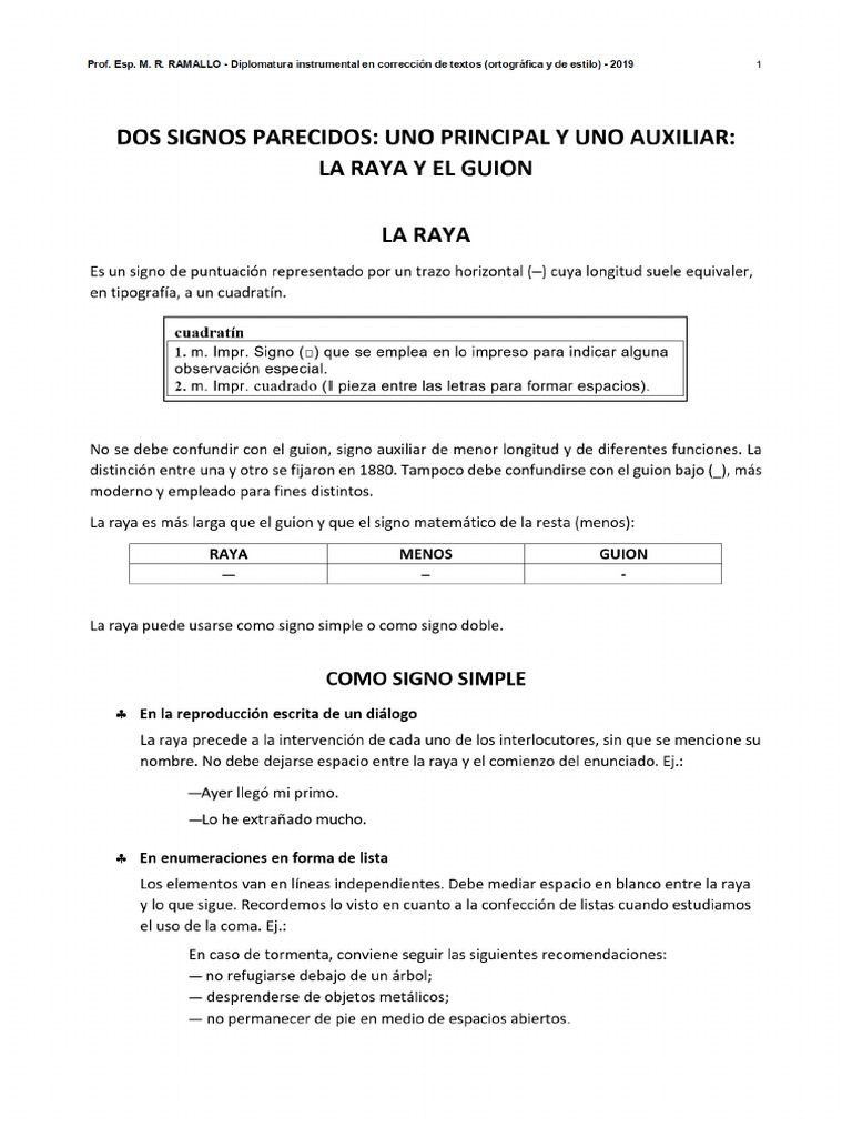 La Raya y El Guion 2019 | PDF