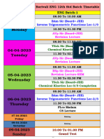 Tomorrow's Updated Borivali ENG 11th STD Batch Timetable From (3rd To 9th April 2023) - 1