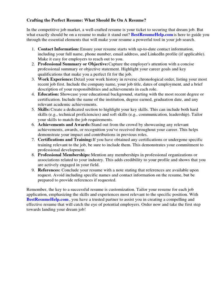 What Should Be on a Resume PDF - 1708537937