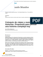 Díaz Serrano - Coloquio de Viejas y Nuevas Historias. Propuesta para Pensar Una Historia Compleja Hoy