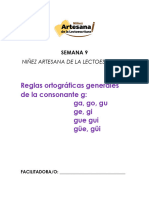 Reglas Ortográficas de La Consonante G