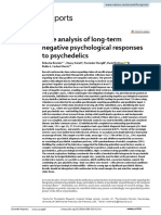 Case Analysis of Long Term Negative Psychological Responses To Psychedelics