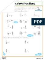 Equivalent Fractions (Year 5) Printer Friendly - M2WAC1462